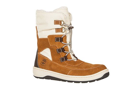 Timberland Junior Wasserfeste Echtleder Winter-Stiefel Beige Schuhe