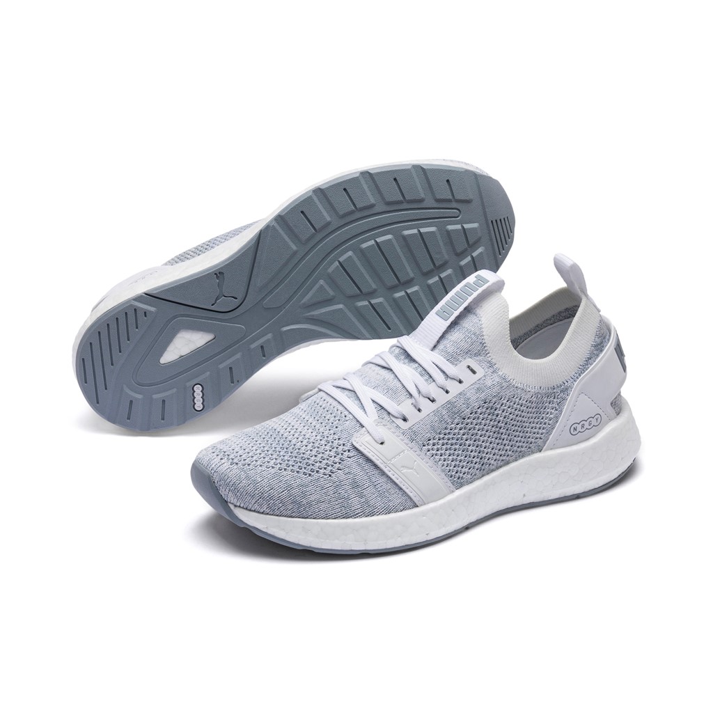 PUMA NRGY Neko Engineer Knit Wns Damen Low Boot Sneaker Sportschuhe Weiss-Grau PUMA NRGY Neko Engineer Knit Wns Damen Low Boot Sneaker Sportschuhe Weiss-Grau